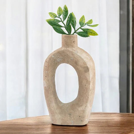 Elegant Sculptural Design Arm-Lock Marble Vase