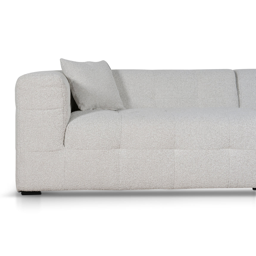 Elegant Style 4-Seater Left Chaise Sofa - Pearl Boucle