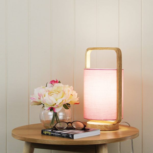 Elegant Timber and Cotton Lamp (Available in 4 Colors)