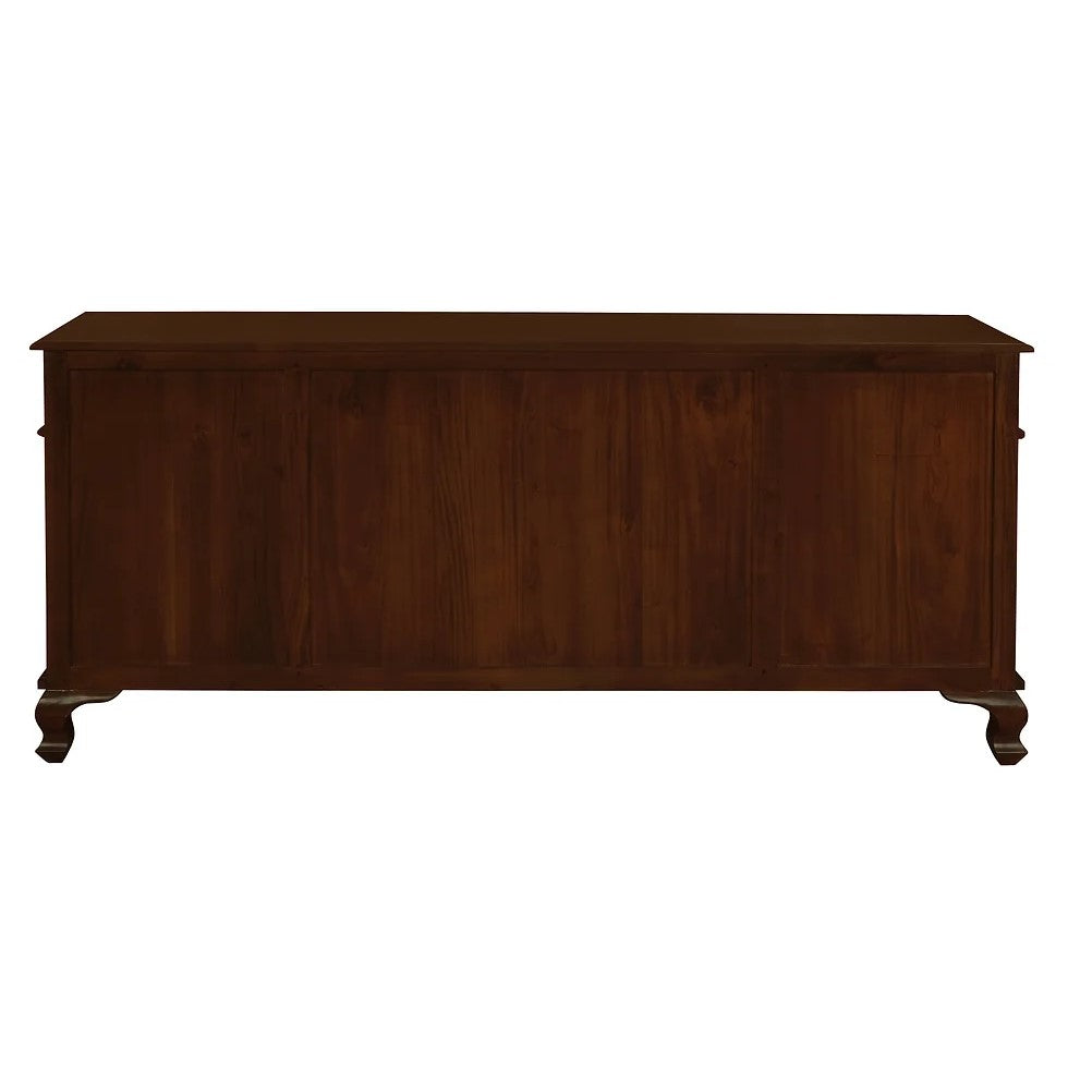 Elegant Utility 4 Door 4 Drawer Buffet Table - Brown