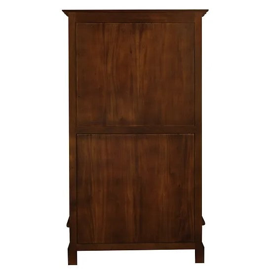 Elegant Wooden 2 Drawer Bookcase - Brown