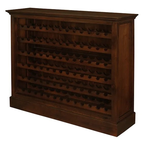 Elegant Wooden Wine Rack Wide - Brown