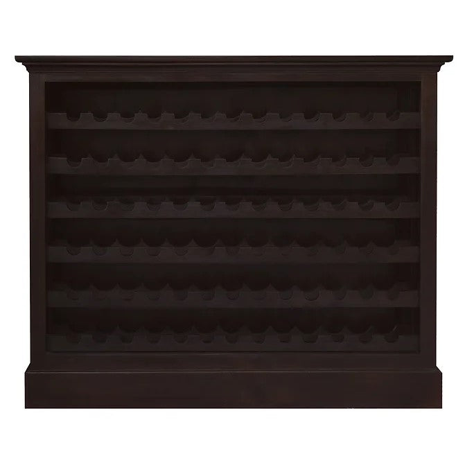 Elegant Wooden Wine Rack Wide - Dark Brown