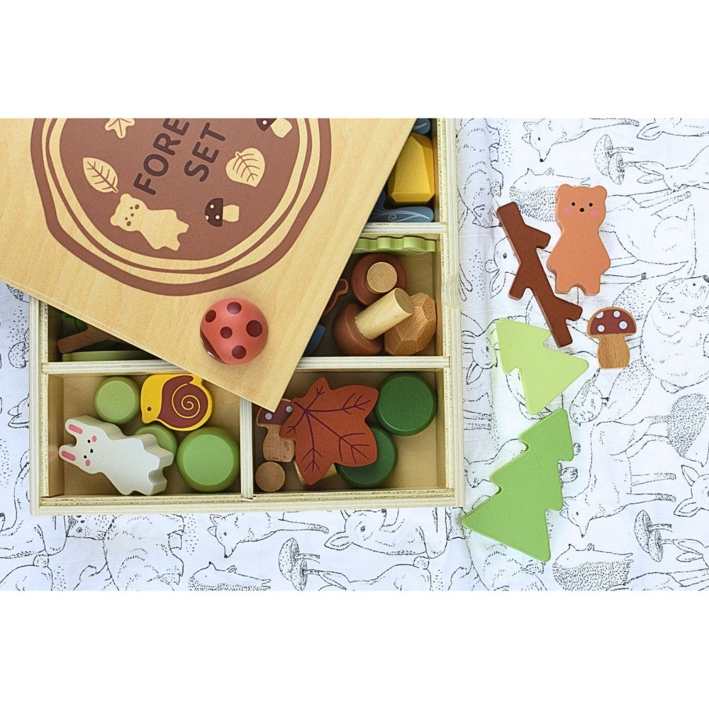 Enchanted Woodland Friends Wooden Forest Set