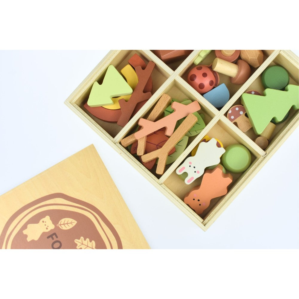 Enchanted Woodland Friends Wooden Forest Set