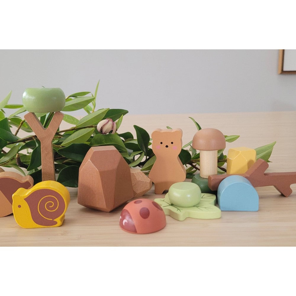 Enchanted Woodland Friends Wooden Forest Set