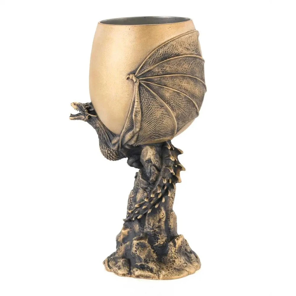 Royal Selangor Game of Thrones Dragon Pewter Goblet - Gold