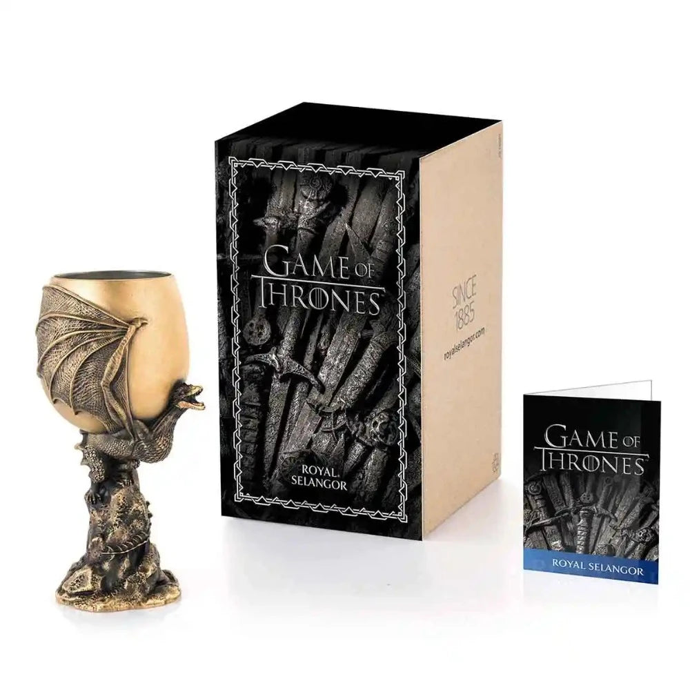 Royal Selangor Game of Thrones Dragon Pewter Goblet - Gold