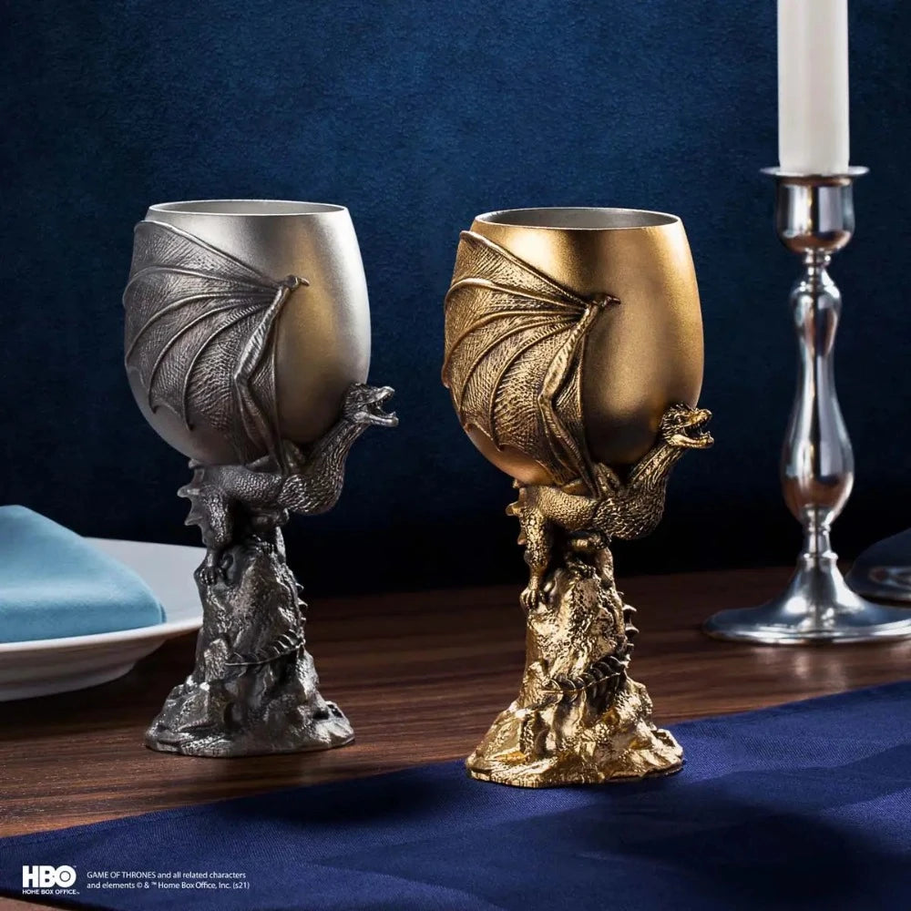 Royal Selangor Game of Thrones Dragon Pewter Goblet - Gold