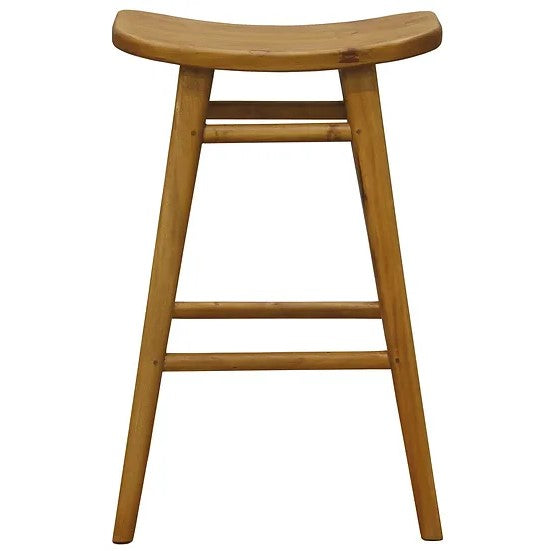 Enduring Style Oval Solid Timber Counter Stool - Brown