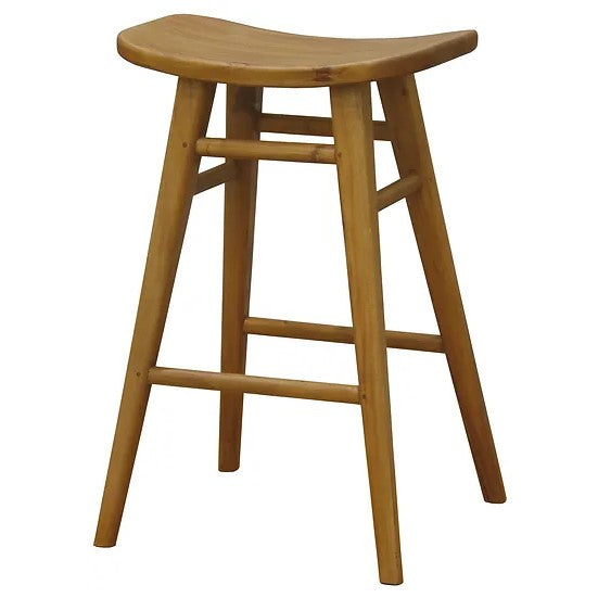 Enduring Style Oval Solid Timber Counter Stool - Brown