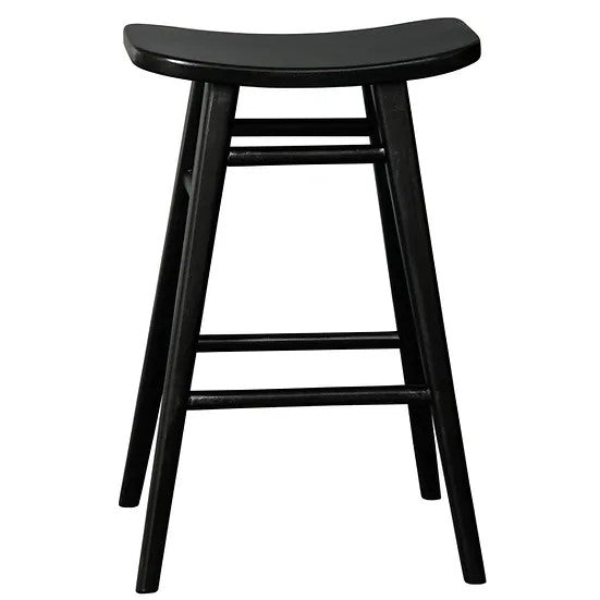 Enduring Style Oval Solid Timber Counter Stool - Dark Brown