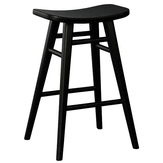 Enduring Style Oval Solid Timber Counter Stool - Dark Brown