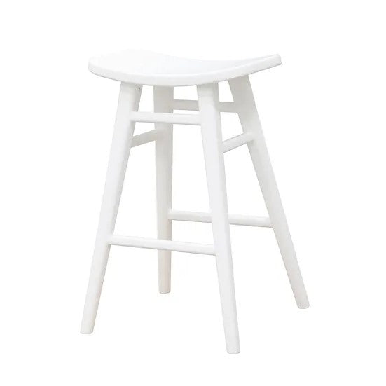 Enduring Style Oval Solid Timber Counter Stool - White