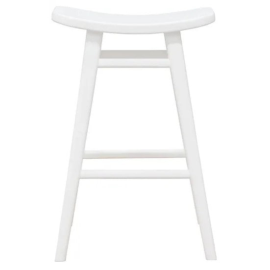 Enduring Style Oval Solid Timber Counter Stool - White