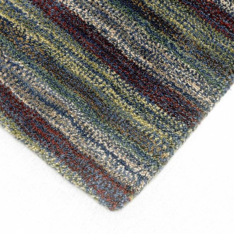 Enhanced Stripes Handmade Woolen Rug Grey - Floor Runner