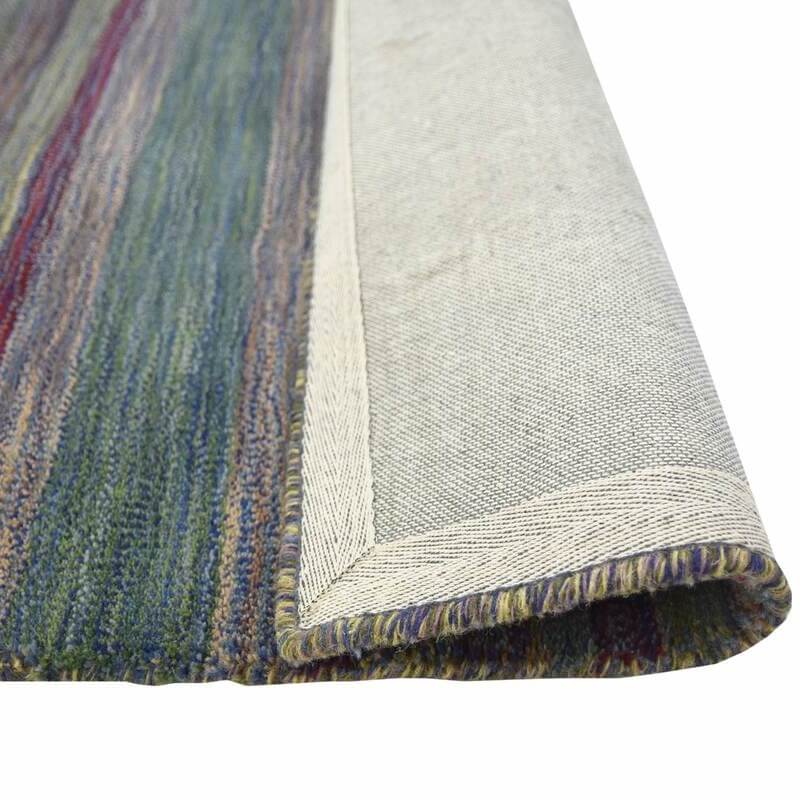 Enhanced Stripes Handmade Woolen Rug Grey - Floor Runner