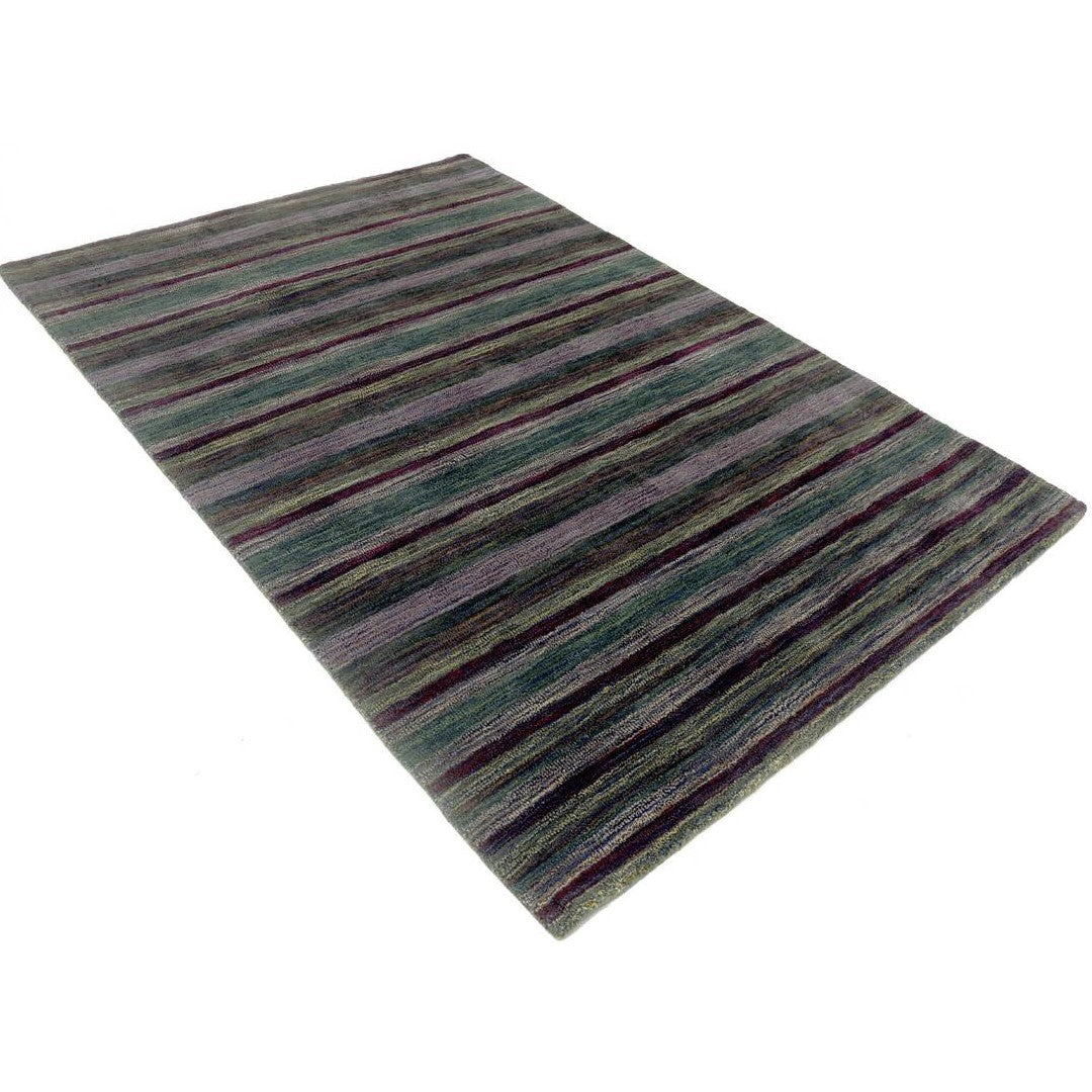 Enhanced Stripes Handmade Woolen Rug Grey - (Available in 3 Sizes)