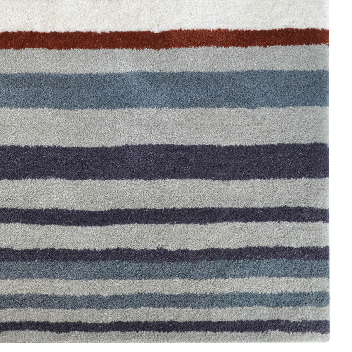 Enhanced Stripes Handmade Woollen Rug - Multicolor - Floor Runner