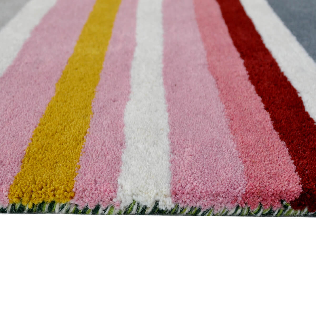 Enhanced Stripes Handmade Woollen Rug - Multicolor - Floor Runner