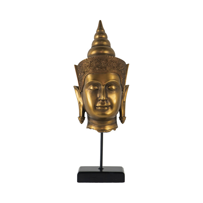 Enlightened Elegance Buddha Head Statue