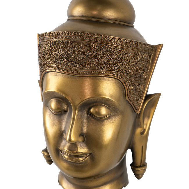 Enlightened Elegance Buddha Head Statue