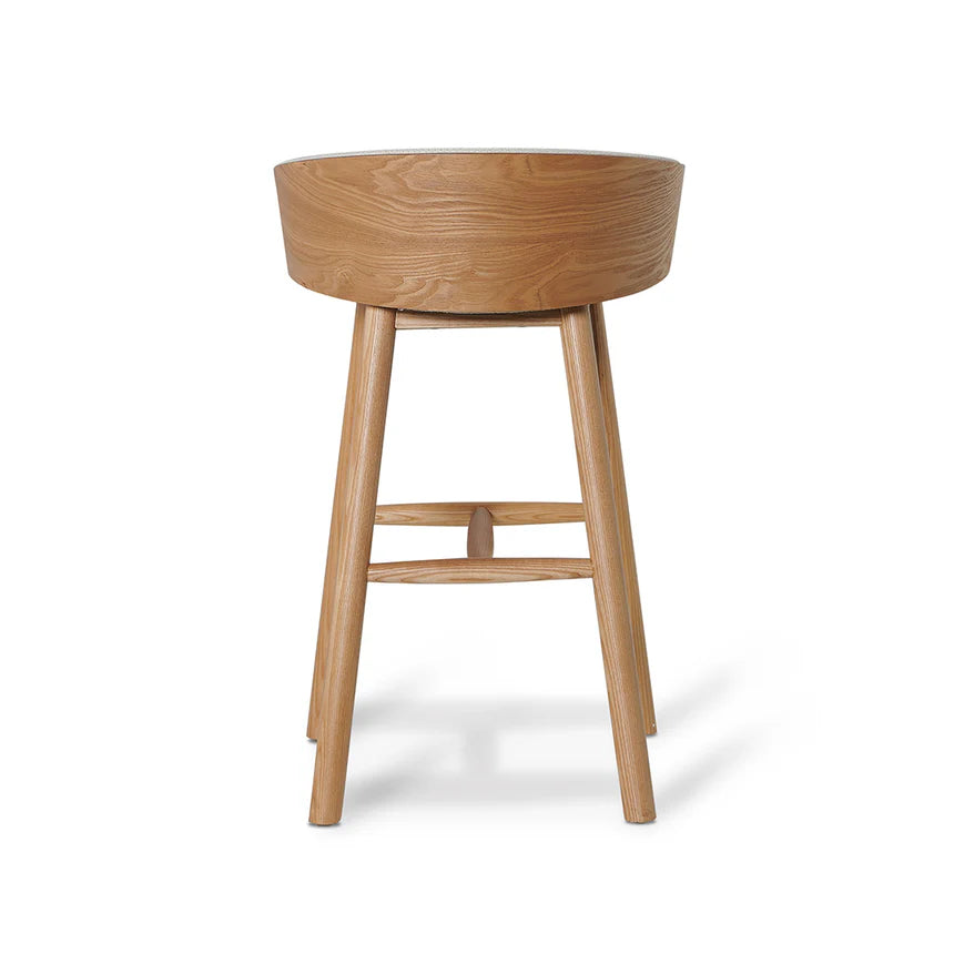 Ergonomic Design 65cm Natural Bar Stool - Beige