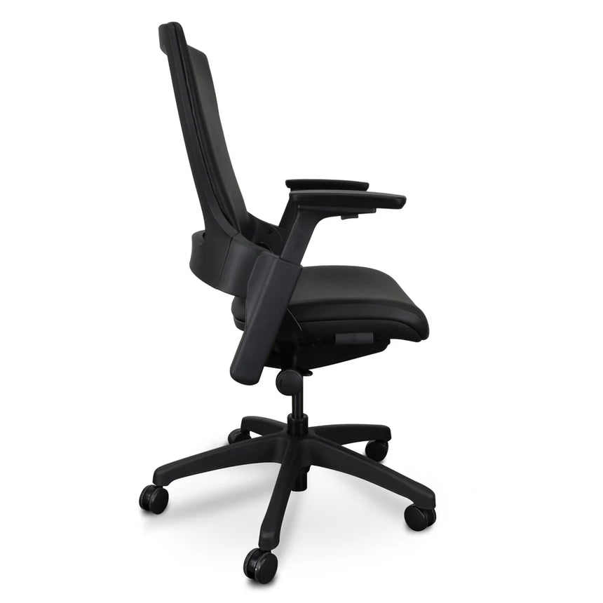 Ergonomic Leather Office Chair - Black