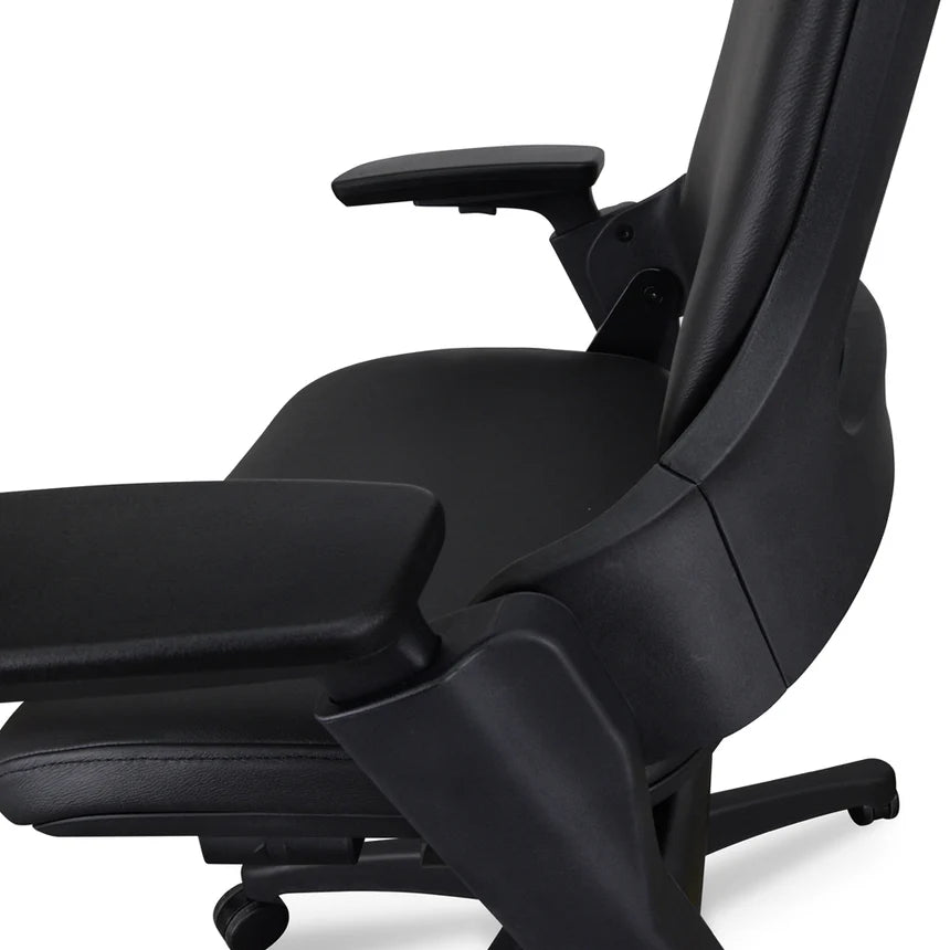 Ergonomic Leather Office Chair - Black