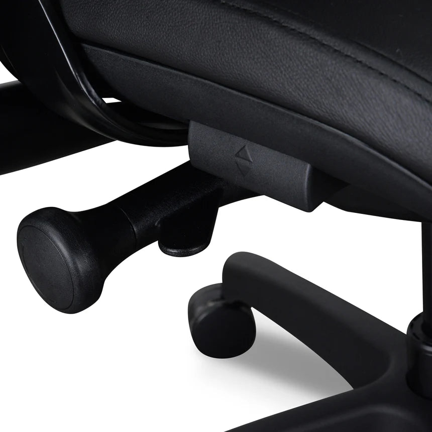 Ergonomic Leather Office Chair - Black