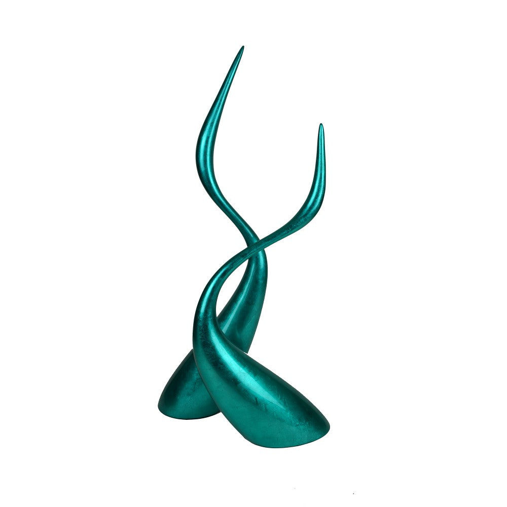 Eternal Bond Twin Crane Sculpture - Turquoise