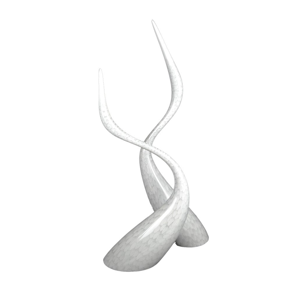 Eternal Bond Twin Crane Sculpture - White