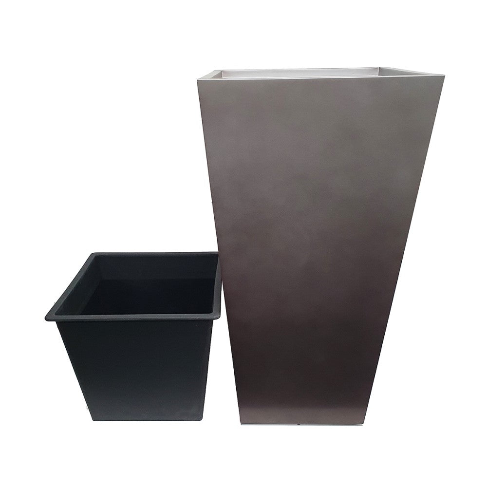 Eternal Coffee Squared Indoor Planter Pot 75cms (Available in 2 Sizes)