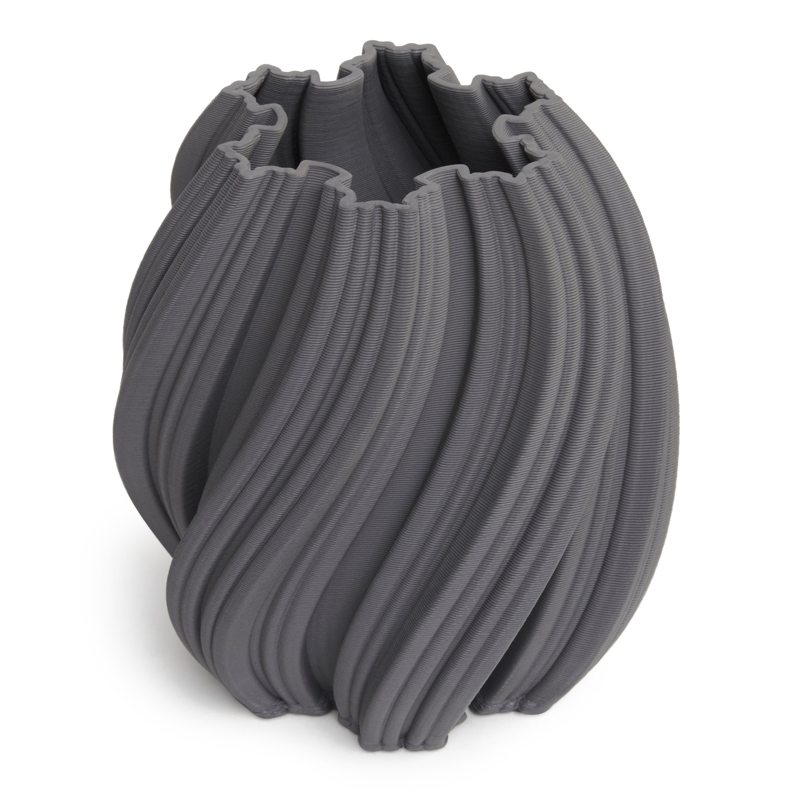 Ethereal Alabaster Ceramic Vase  21cms - Charcoal