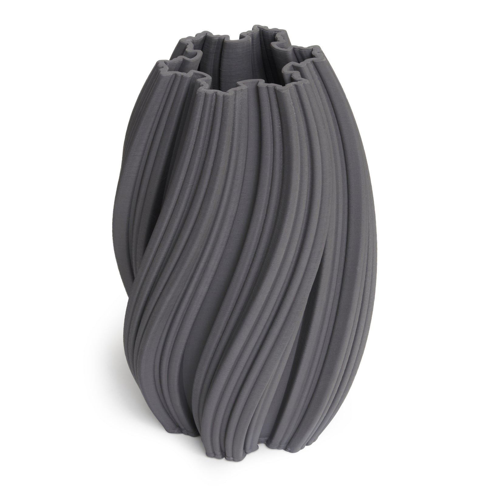 Ethereal Alabaster Ceramic Vase  31cms - Charcoal