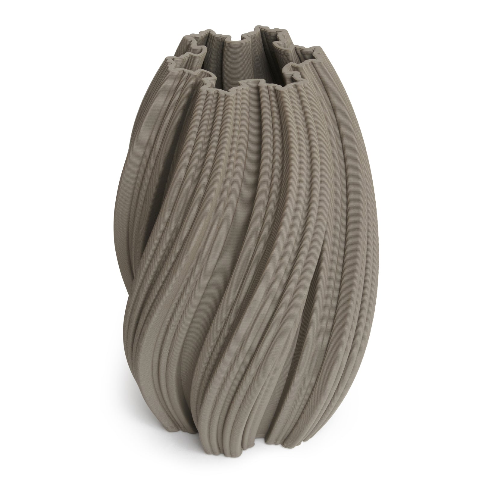 Ethereal Alabaster Ceramic Vase  31cms - Tan