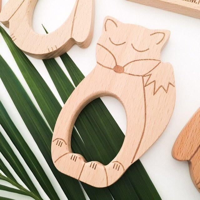 Personalised Exclusive Beech Wood Teethers (Available in 4 Designs)