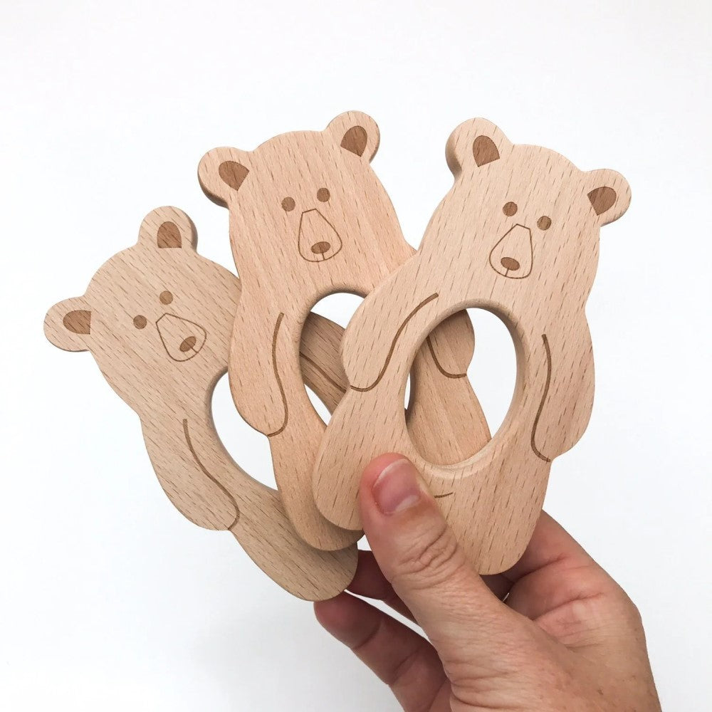 Personalised Exclusive Beech Wood Teethers (Available in 4 Designs)