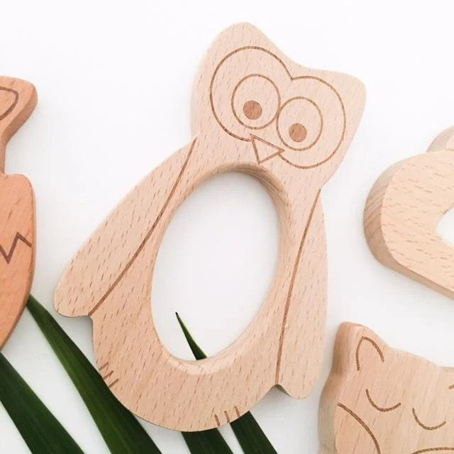 Personalised Exclusive Beech Wood Teethers (Available in 4 Designs)