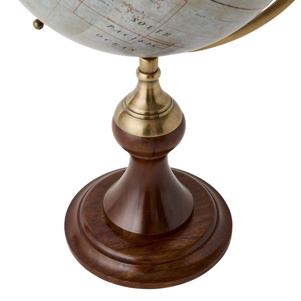 Discovery World Globe Wooden Base 30cms - Blue