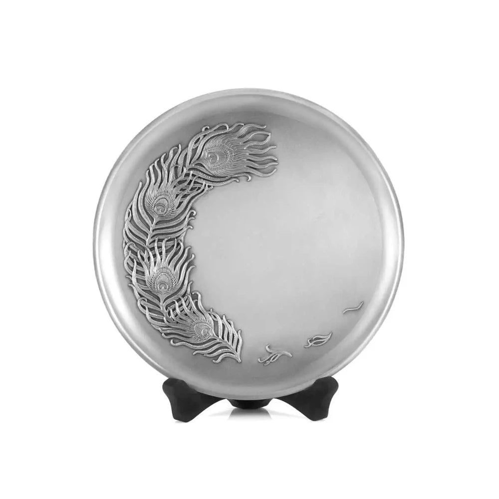 Exquisite Splendor Pewter Decorative Plate