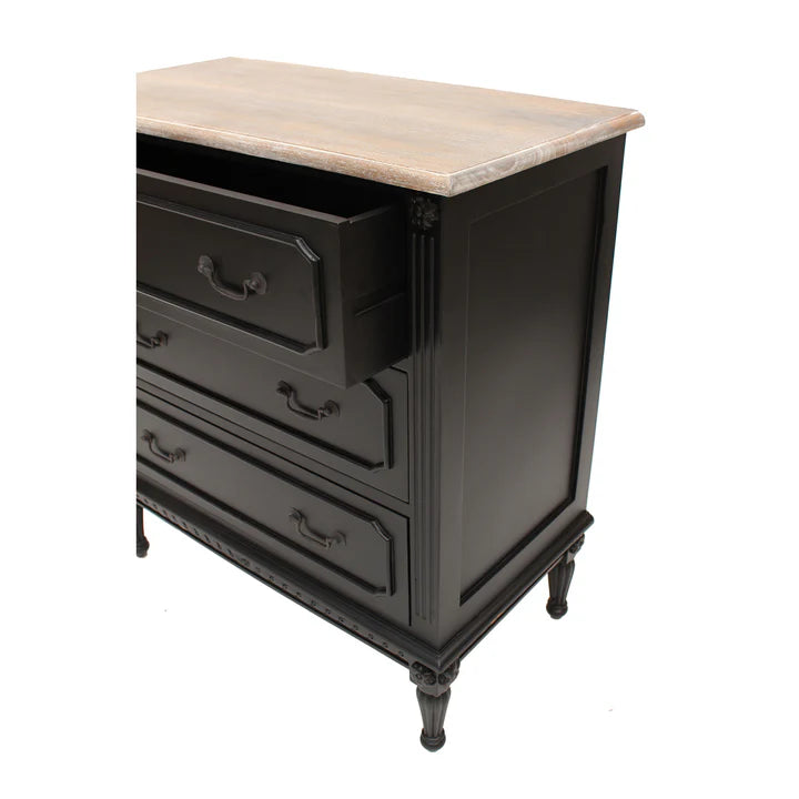 Exquisite Marseille Chest of Drawers - Black