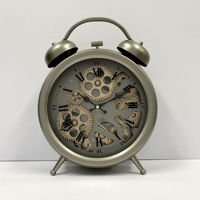 Exquisite Timepiece Table Gears Clock 34cms - Available in 2 Colors