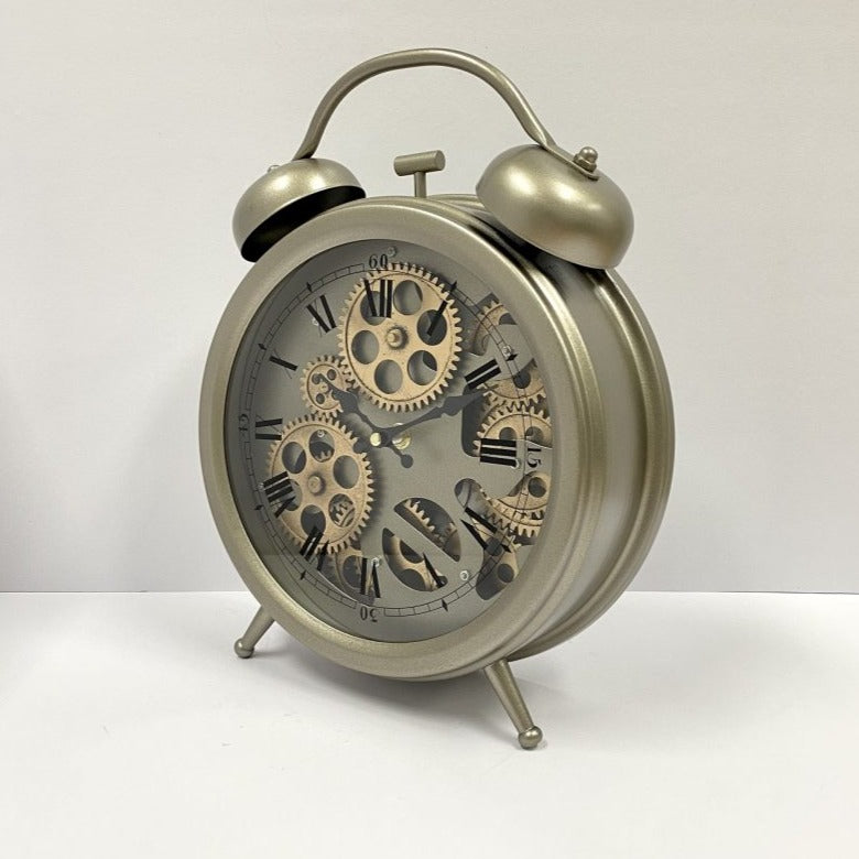 Exquisite Timepiece Table Gears Clock 34cms - Available in 2 Colors