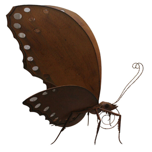 Extra-Large Garden Decor Rust Metal Butterfly 95cms