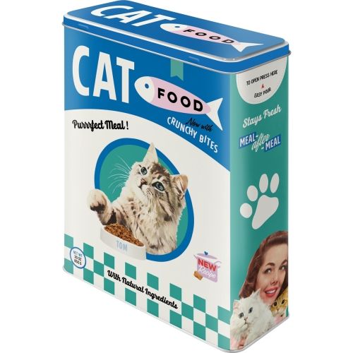 Extra Large Cat Biscuits Tin Storage Box