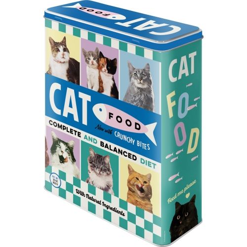 Extra Large Cat Biscuits Tin Storage Box