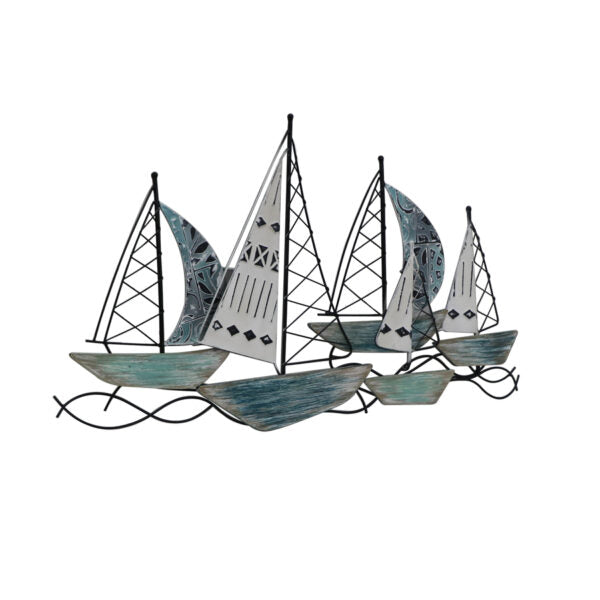 Extra Large Metal Sailboats Garden Wall Decor 90cms