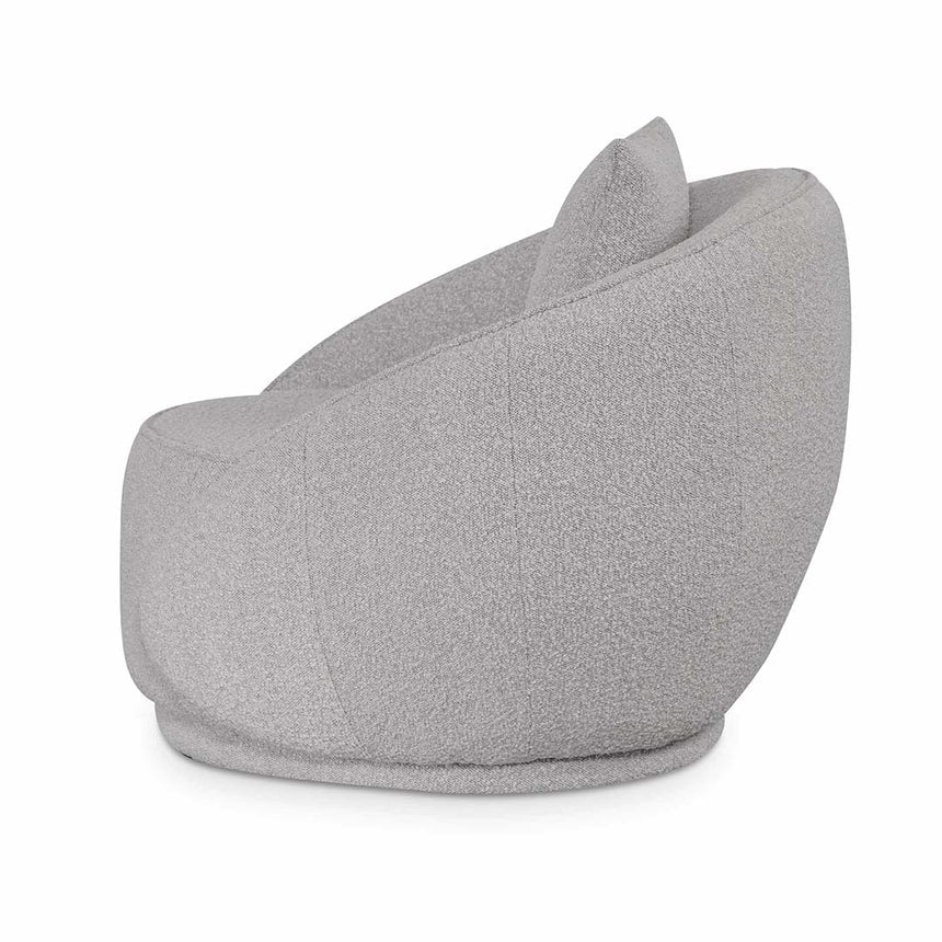 Fabric Touch Sophisticated Lounge Armchair - Ash Grey