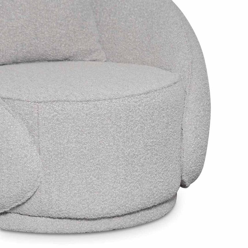 Fabric Touch Sophisticated Lounge Armchair - Ash Grey